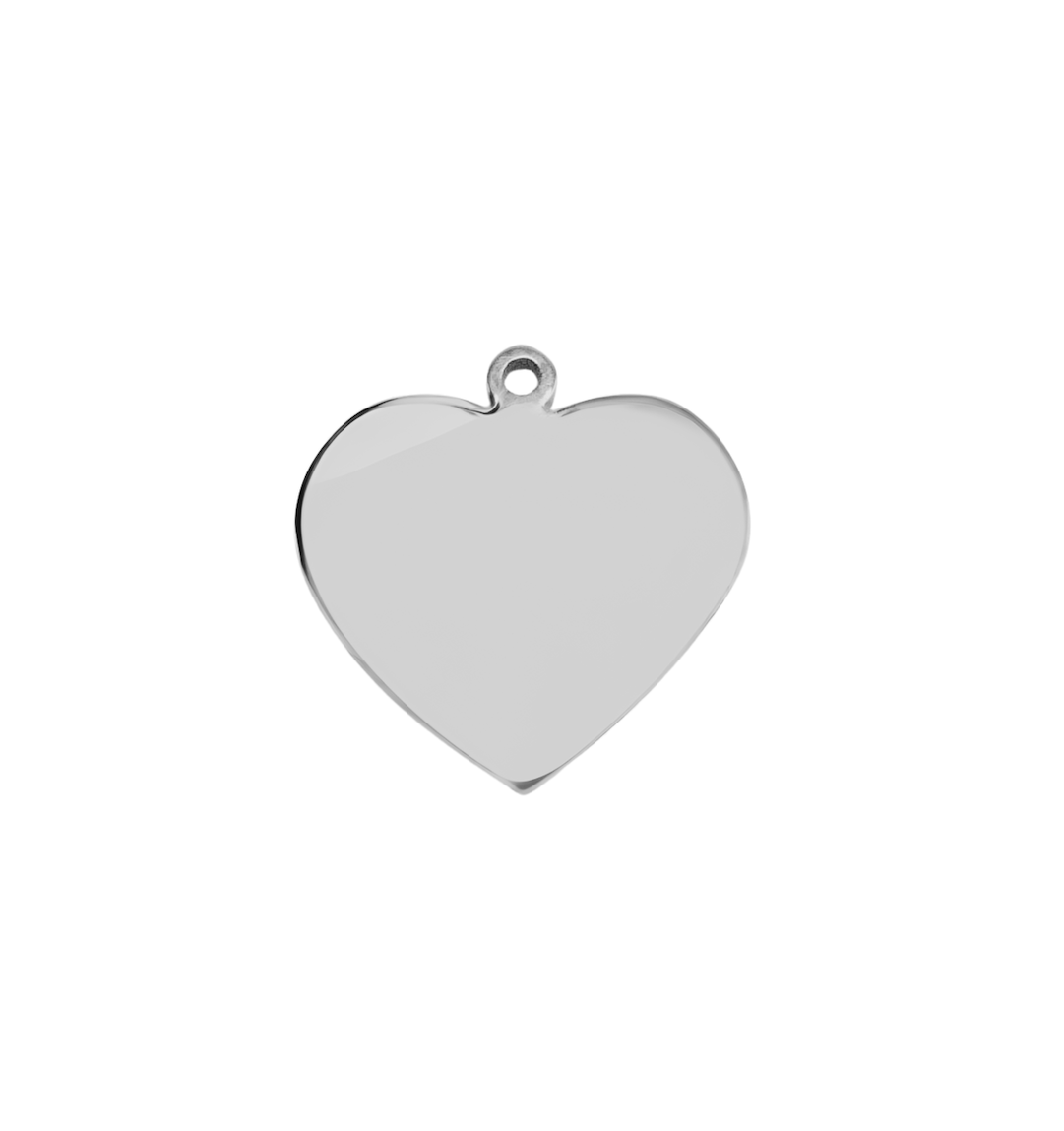 Peach Heart Pendant (Stainless Steel)